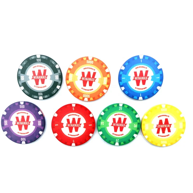 wpt poker chip set with denominations