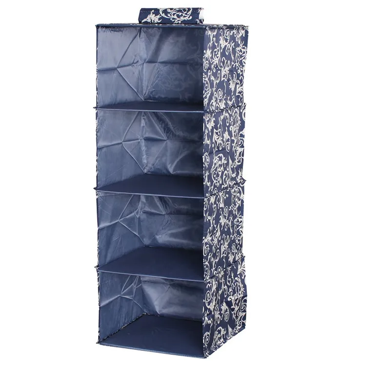 Folding Fabric Shelf Cloth Storage Hanging Polyester Closet Organizer