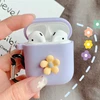 Han Feng ins small flower silicone solid color wireless headset for airpods for fresh summer headphones shell tide for TWS case