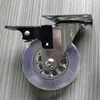 35mm to 100mm Chrome Plated Furniture Swivel Caster with Transparent PU wheel