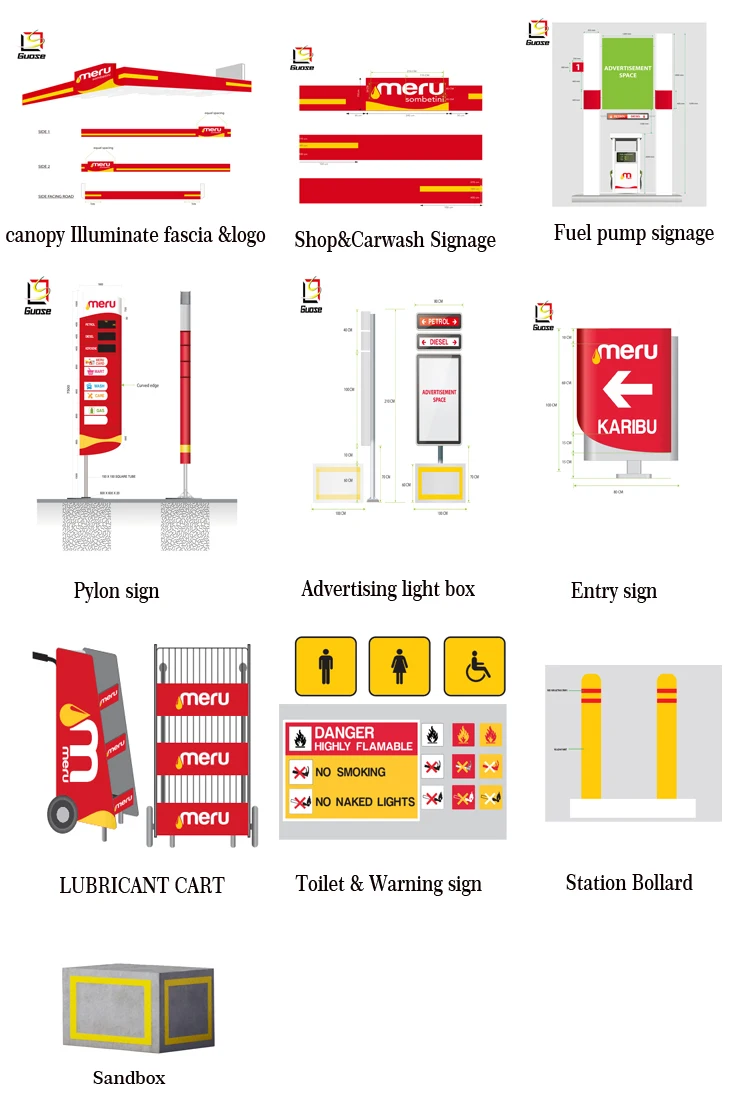 Guose Gasoline Petrol Stations Construction Of Fuel Station Equipment