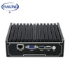 4 Intel LAN fanless mini pc Intel J1900 Quad Core industrial desktop Support 2.5 Inch Hard Disk Linux firewall Server