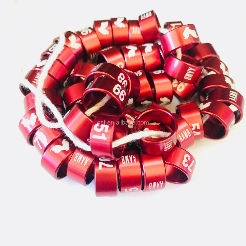 

popular colour aluminum bird ring canary leg bands for sale, Free