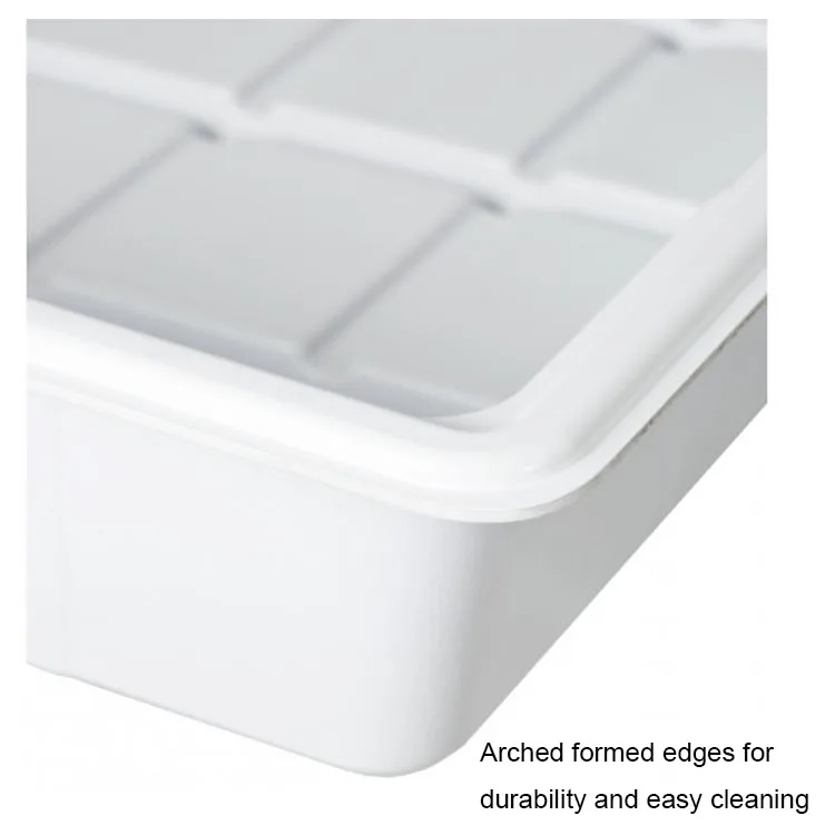 
BPA free ABS plastic white flood tray table with reservoirs system 