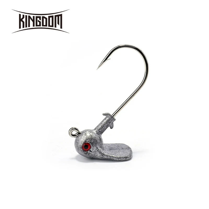 

KINGDOM Model 3410 Jig Head Fishing Hooks 3g, 5g, 7g, 10.5g, 14g Lead Metal Jig Fishing Lure, 5 colors