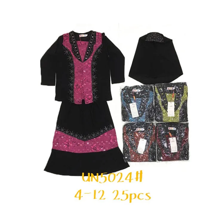 

Islamic Clothing Wholesale Abaya Muslim For Kids Prayer Muslim Dress, Gold;blue;red;purple