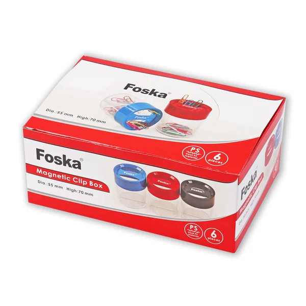 
Wholesale plastic round shape magnetic paper clip box 