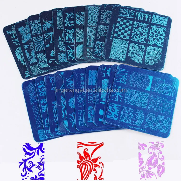 

Square Nail Art Stamp Image DIY 6x6cm Nail Stamp Plates, Blue