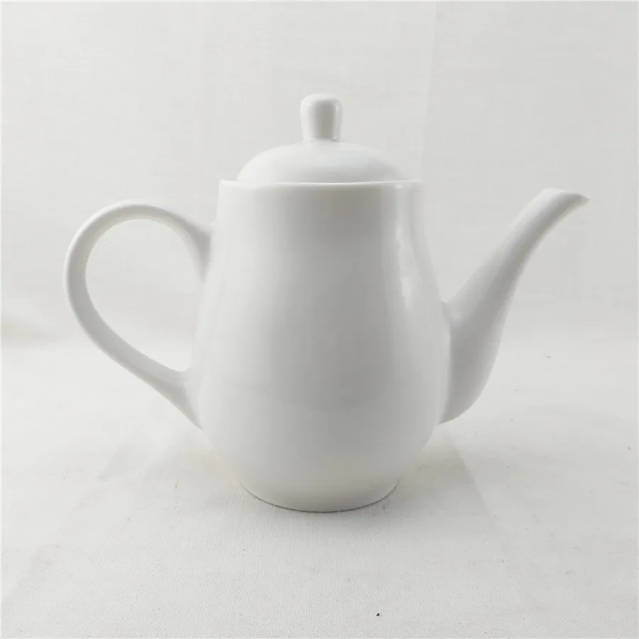 Wholesale Hotel Restaurant White Ceramic Teapot/ Porcelain Coffee Pot ...