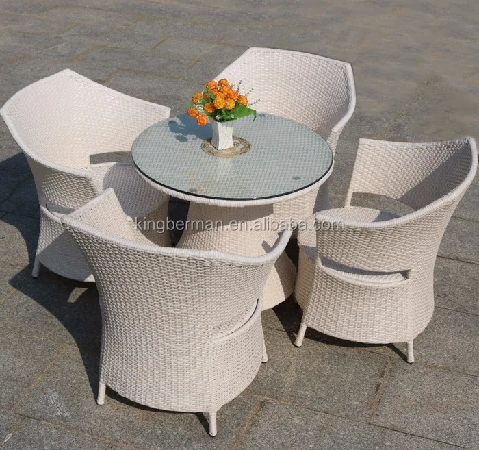 cream rattan table and chairs