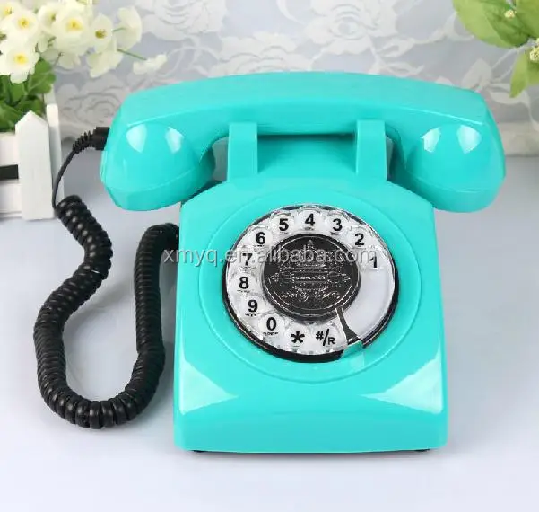 2015 Fancy Home Decorative Rotary Dial Phone  Antique Plastic Rotary Telephone Vintage