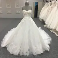 

Simple Princess Bridal Dress Strapless Puffy Vestidos De Novia Ball Gown Wedding Gowns With Belt Real Samples