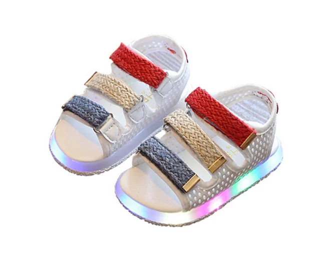

Kids Sandals With Light Summer Children's LED Light Shoes Boys Beach Sandals Girls Soft Bottom Baby Boys Sandals