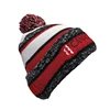 Full custom High quality knitted cap with custom logo patterns for girls in winter