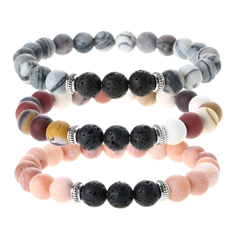 

Natural Gemstone bracelet and Lava Diffuser Bracelet, Custom