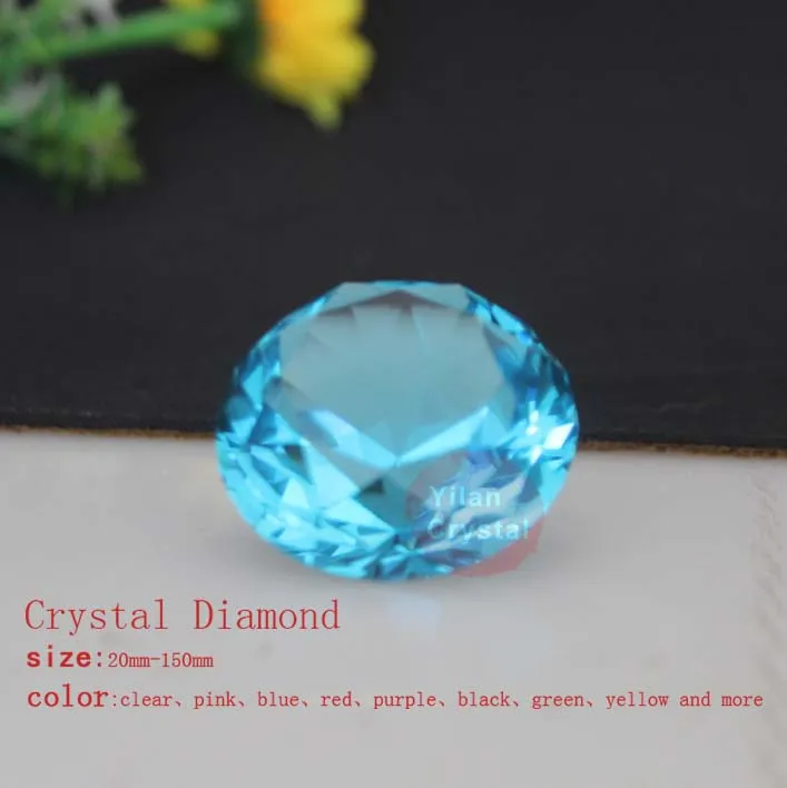 

Free Shipping Elegant Green Blue Crystal Diamond Paperweight For Moter's Day Present