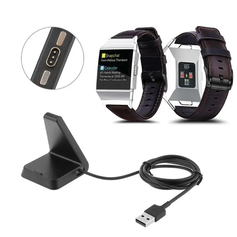 

ALLOYSEED Smart Watch USB Magnetic Charger Fast Charging Dock Station Stand Holder with Cable Chip for Fitbit Ionic Smartwatch