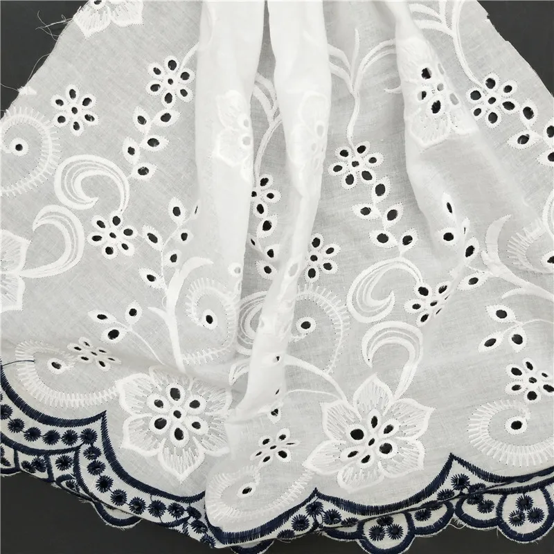 Embroidery Cotton Fabric Embroidery Fabric With Holes Dress Lace Design