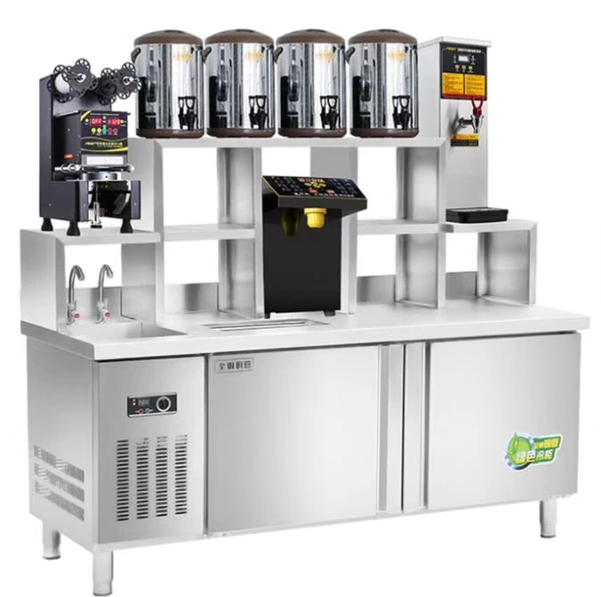 Bubble Tea Table High Quality Bubble Milk Tea Equipment Refrigeration Bar Buy Bubble Tea Table