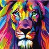 Frameless Colorful Lion Animals Abstract Painting Diy Digital Paintng By Numbers Modern Wall Art Picture For Home Wall Artwork
