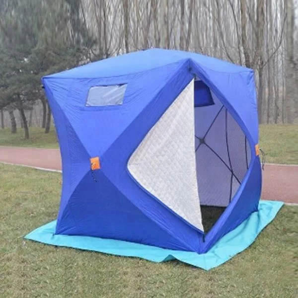 

Cold weather 4 person warm fiberglass pole for man luxury fishing tent