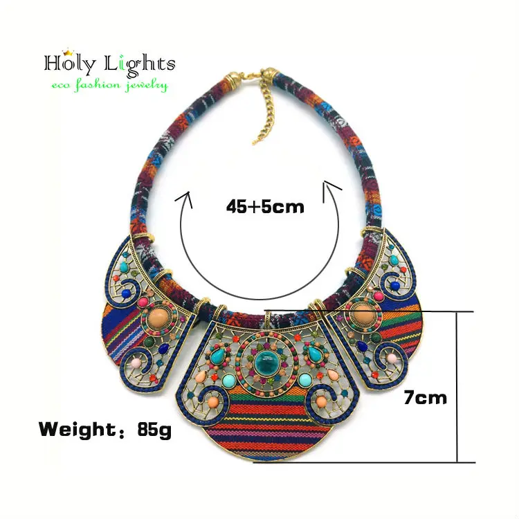 2016 New women bohemia necklace&pendants multicolor statement choker