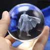 Hot Selling Classic Cartoon Superman Action Figure 3D laser Crystal Ball with LED Base for Children Night Light