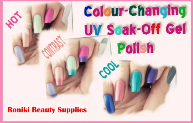 Color-changing uv soak-off gel polish