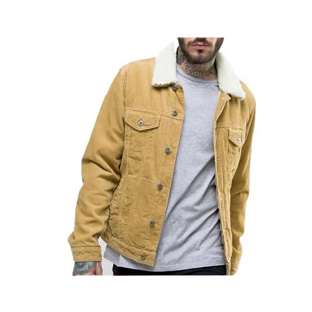 fleece lined corduroy jacket mens