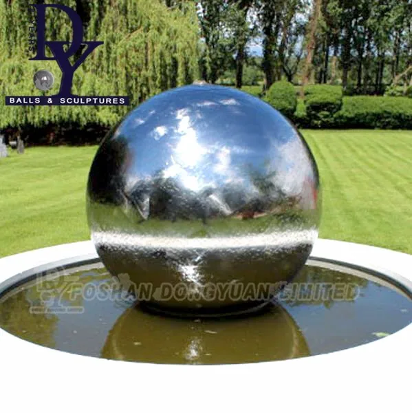 Gazing Stainless Steel Ball Spinning Water Ball Fountain
