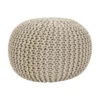 Source factory wholesale knitted pouffe, foot stool cushion, weave straw pouf, crochet floor cushions, bean bag, knit ottoman