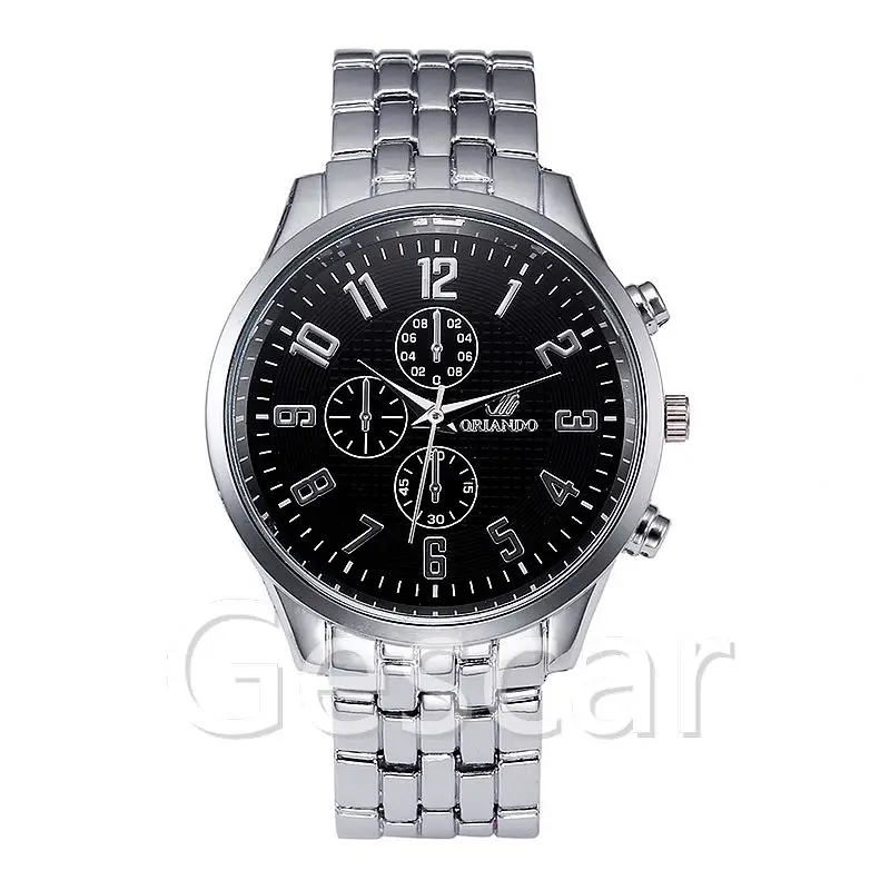 

7082 new arrival orlando big round dial alloy strap wrap quartz casual men wrist watch, Photo colors