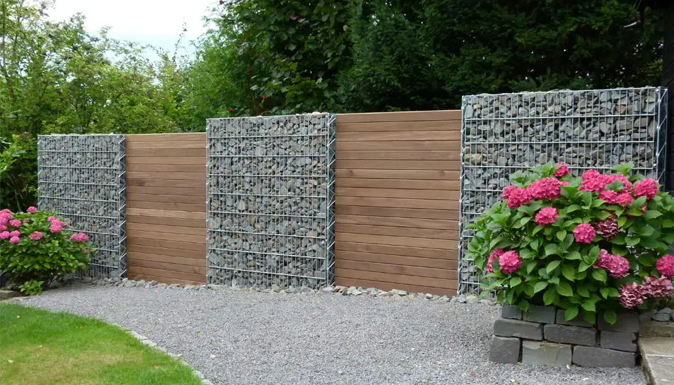Garden beautiful decor 4,5,6mm wire diameter gabion stone cage cost