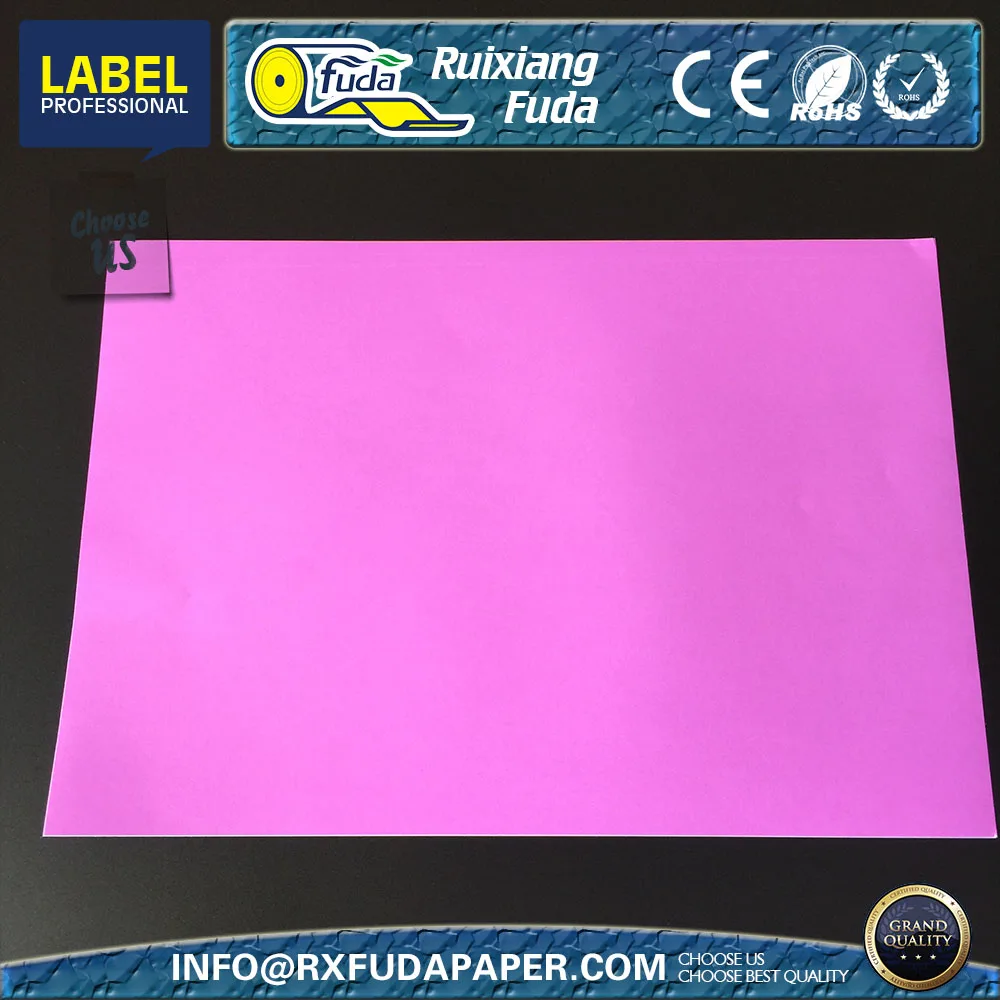 
A4 purple inkjet label for inkjet/laser printer ,ink dry fast,210mm x 297mm,100sheets/bag 
