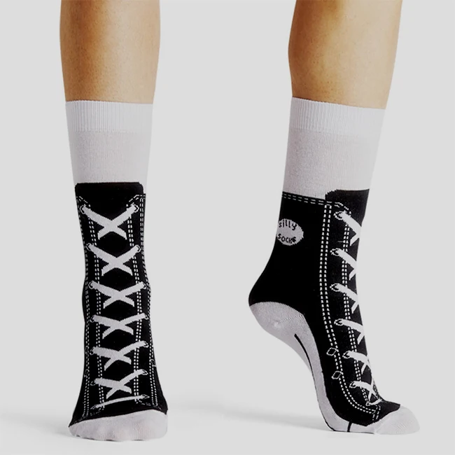 Size 911 Novelty Cotton Trainers Sneakers Design Socks,Novelty Sneaker Shoe Pattern Design
