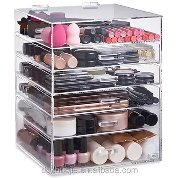 Beautify Extra Large 6 Tier Clear Acrylic Cosmetic Makeup Storage