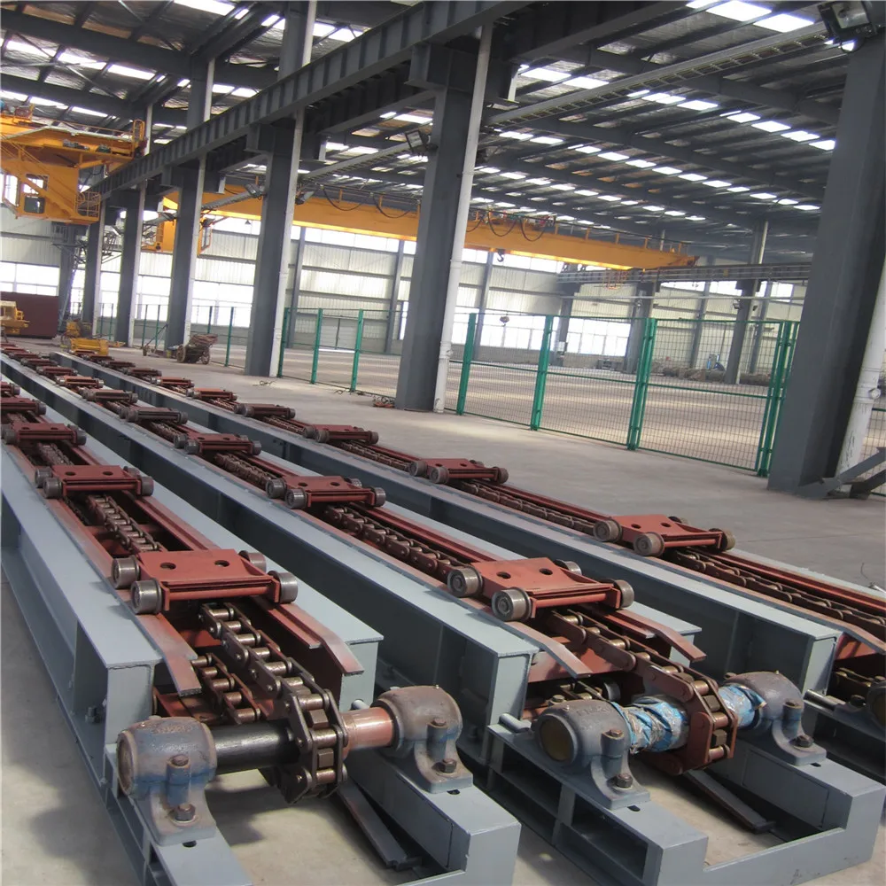 automatic chain conveyor system for precast concrete spun pile mould