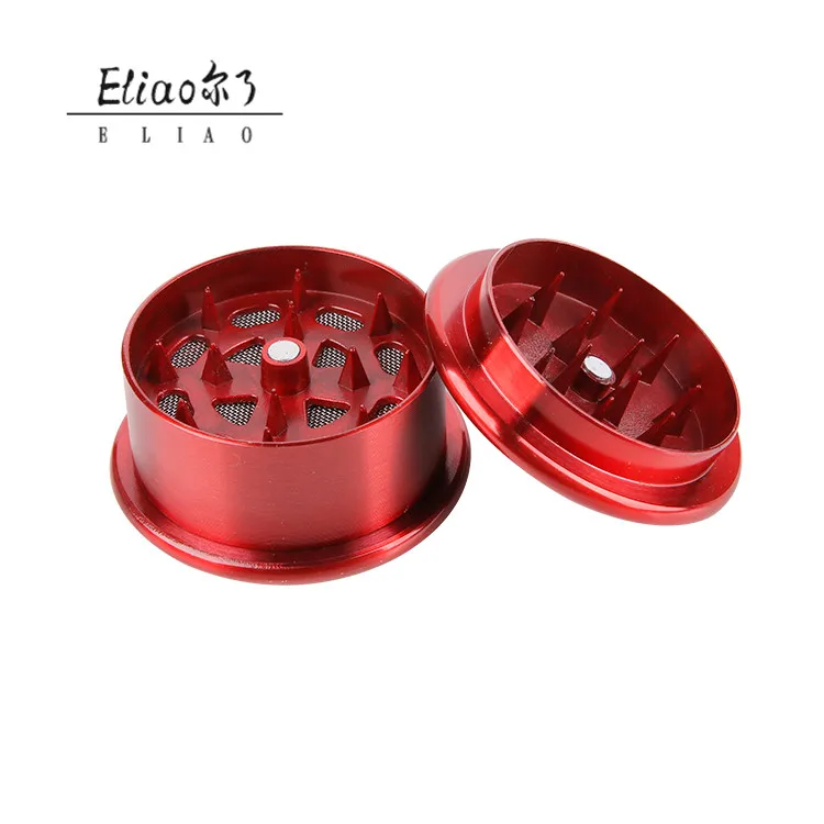 

YiWu Erliao New High Grade 3 Layers 40 mm Metal Grinder Tobacco Herb Grinders for Cigarettes Cigar, As the picture show