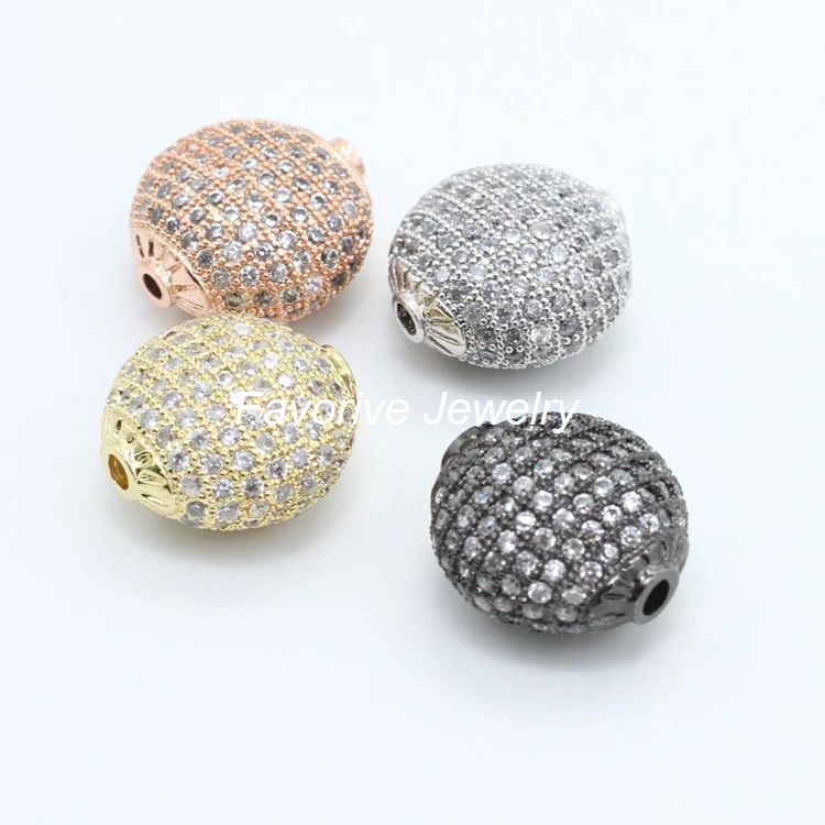 

Brass CZ jewelry stone Hanging Ornament beads and findings, Black/gold/rose gold/silver