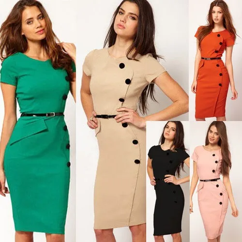 Spiksplinternieuw 2015 Nueva Moda De Las Señoras De Las Mujeres Vestido De Oficina XG-91