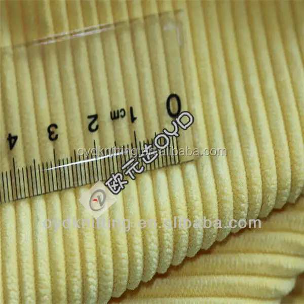 100 Polyester Knitted Short Hair Wale Strip Printed Corduroy