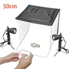 4 Colors Backdrops 50W Halogen Lamps Copy Stand 50cm Photo Studio Photography Square Light Tent kit