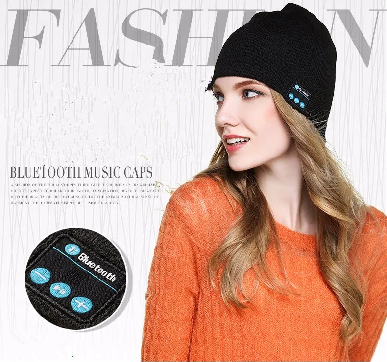 New Fashion Earphone Speaker Winter Headphone Bluetooth Hat