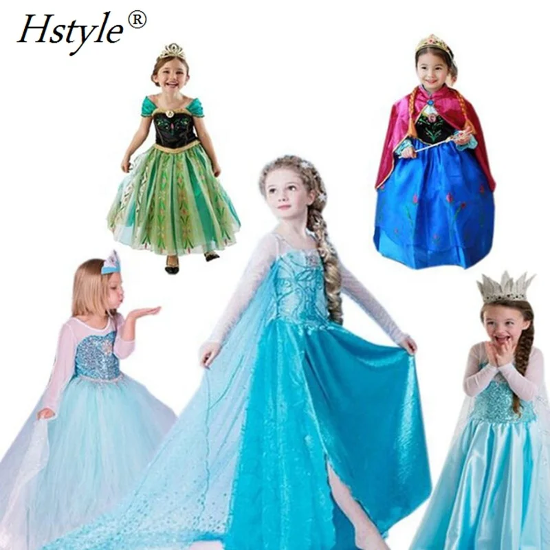 

2021 New Design Frozen Fever Anna Elsa Dress For Kids Princess Dress Frozen Elsa Dress Wholesale SU056