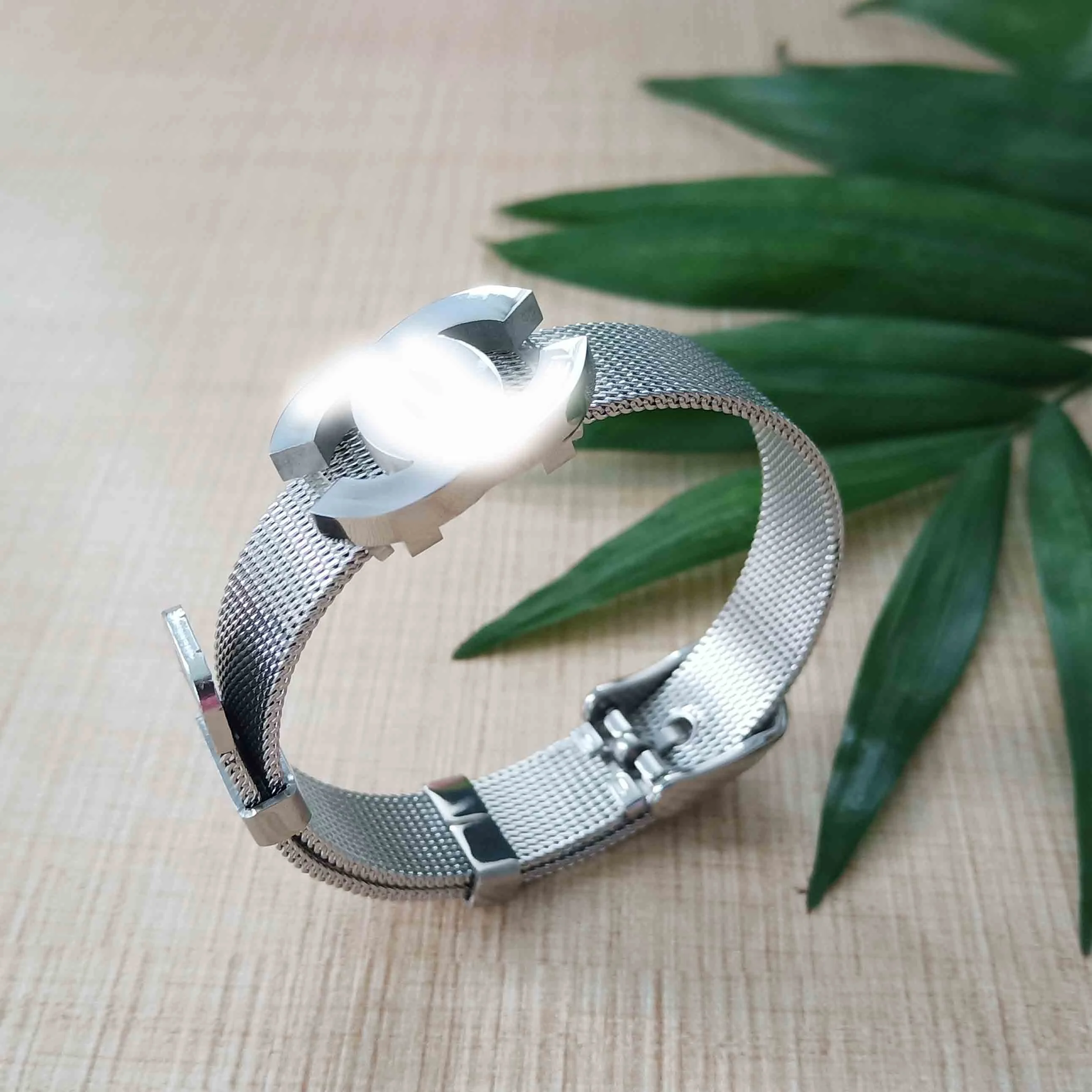 Quality Fashion Accessories Stainless Steel Channel Bracelet Mens Accessories Gold Silver Rose Gold Three-colour Jewelry