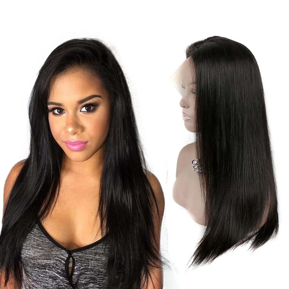 

Grade 10A Brazilian Human Hair Full Lace Hair Wigs For Black Women Swiss Glueless Full lace Wigs Natural Black Color, N/a