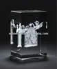 Noble 3d Laser Engraved Nativity wAngels Crystal Cube Award