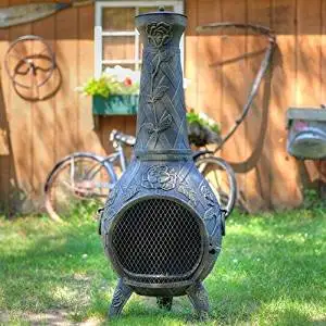 Buy Propane Chiminea Blue Rooster Alch012gk Ch Lpg Rose Style