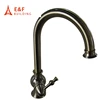 Hot sale antique chilled water brass water tap artistic brass long neck bath faucets