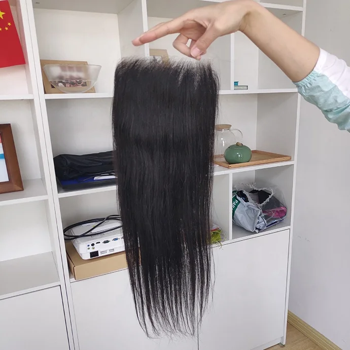 

5*5 HD Swiss Lace Closure Thin HD Film Lace With Virgin Human Hair, Natural color